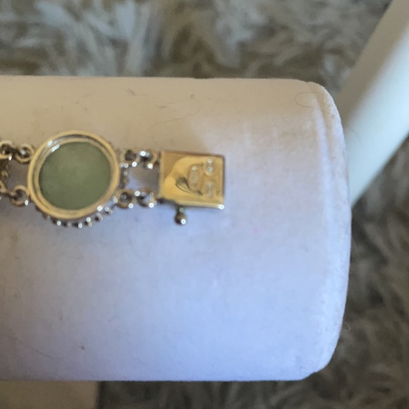Jade peridot sterling sliver bracelet - Picture 7 of 7
